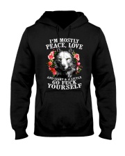 Peace Love Go Yourself Wolf Hooded Sweatshirt thumbnail