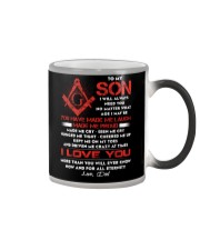 Freemason Son Dad Made Me Proud Color Changing Mug tile
