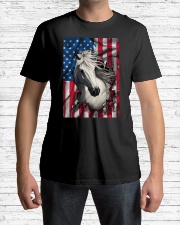 American Flag Horse Classic T-Shirt lifestyle-mens-crewneck-front-1