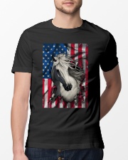 American Flag Horse Classic T-Shirt lifestyle-mens-crewneck-front-13