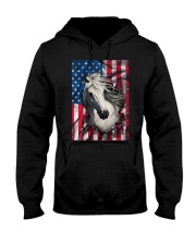 American Flag Horse Hooded Sweatshirt thumbnail