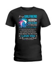 Shark Girlfriend Clock Ability Moon Ladies T-Shirt thumbnail