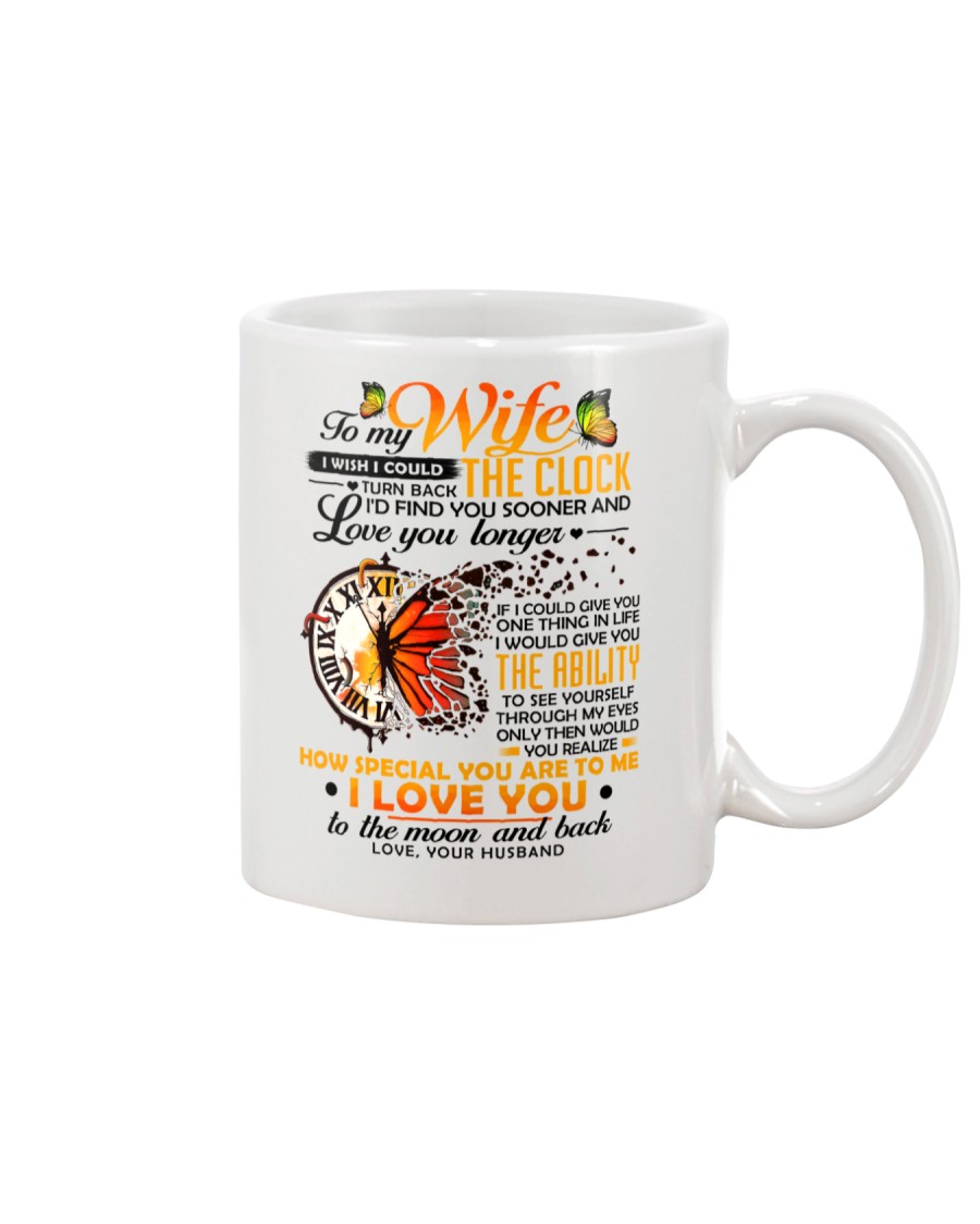 Butterfly Wife Clock Ability Moon Mug