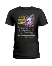 To My Gorgeous Unicorn Wife Ladies T-Shirt thumbnail
