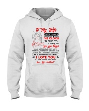Family Wife Clock Everything Moon Hooded Sweatshirt thumbnail