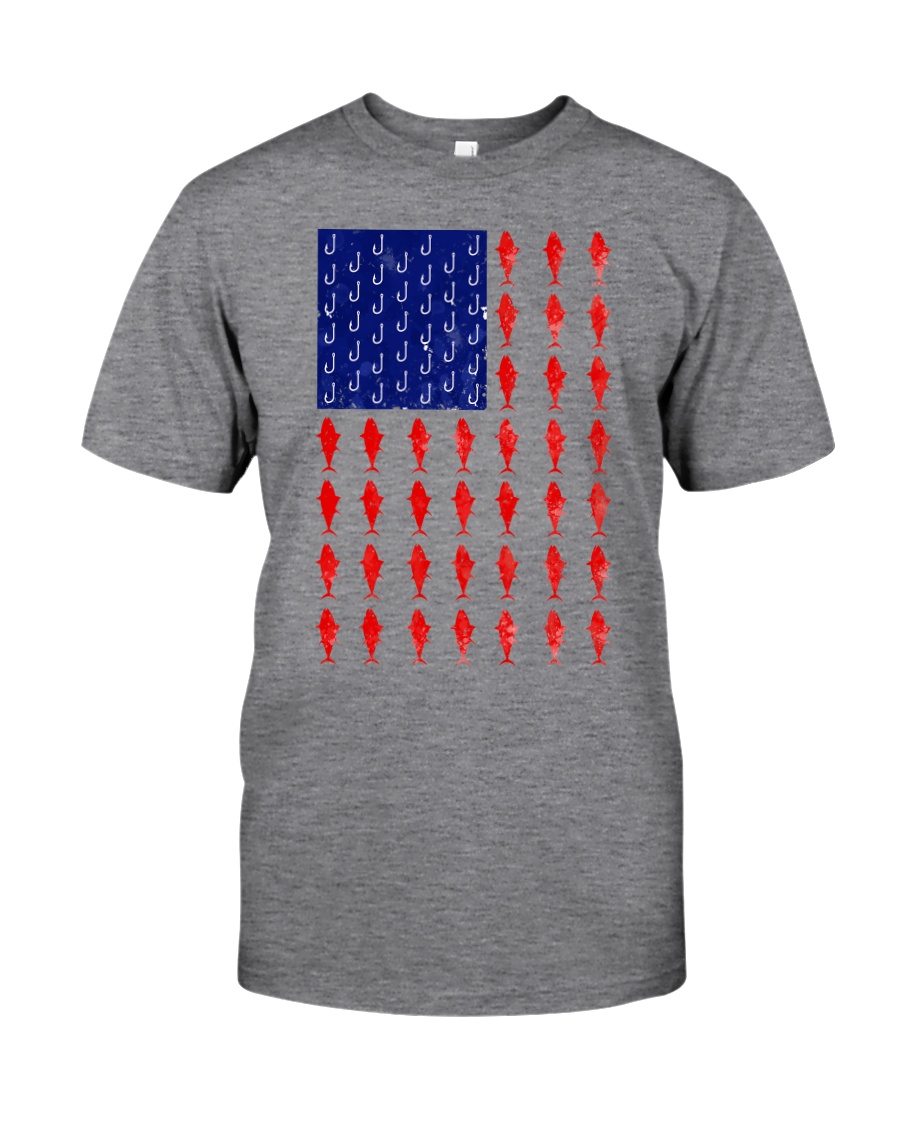 Fishing American flag shirt Classic T-Shirt