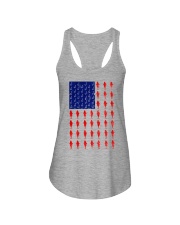 Fishing American flag shirt Ladies Flowy Tank thumbnail