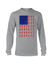 Fishing American flag shirt Long Sleeve Tee thumbnail