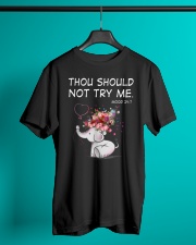 Thou Should Not Try Me Elephant Classic T-Shirt lifestyle-mens-crewneck-front-3