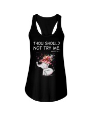 Thou Should Not Try Me Elephant Ladies Flowy Tank thumbnail