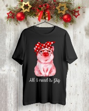 Farmer all I need is pig Classic T-Shirt lifestyle-holiday-crewneck-front-2