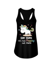 Unicorn Stay Home T-shirt Ladies Flowy Tank thumbnail