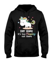 Unicorn Stay Home T-shirt Hooded Sweatshirt thumbnail