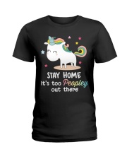 Unicorn Stay Home T-shirt Ladies T-Shirt thumbnail