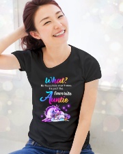 Unicorn Aunt Kids T-shirt Ladies T-Shirt lifestyle-holiday-womenscrewneck-front-1