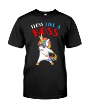 Funny Unicorn T Shirts Floss Like A Boss Classic T-Shirt front