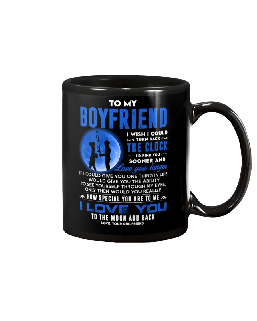 Fishing Boyfriend Clock Ability Moon Mug