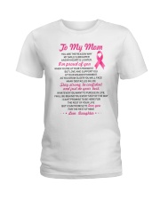 Reason My Smile Brighter Mom Breast Cancer Ladies T-Shirt thumbnail