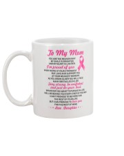 Reason My Smile Brighter Mom Breast Cancer Mug back