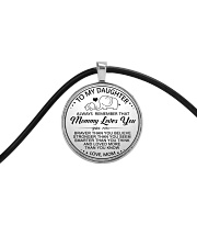 Elephant Mommy Loves You Daughter Mom Cord Circle Necklace thumbnail