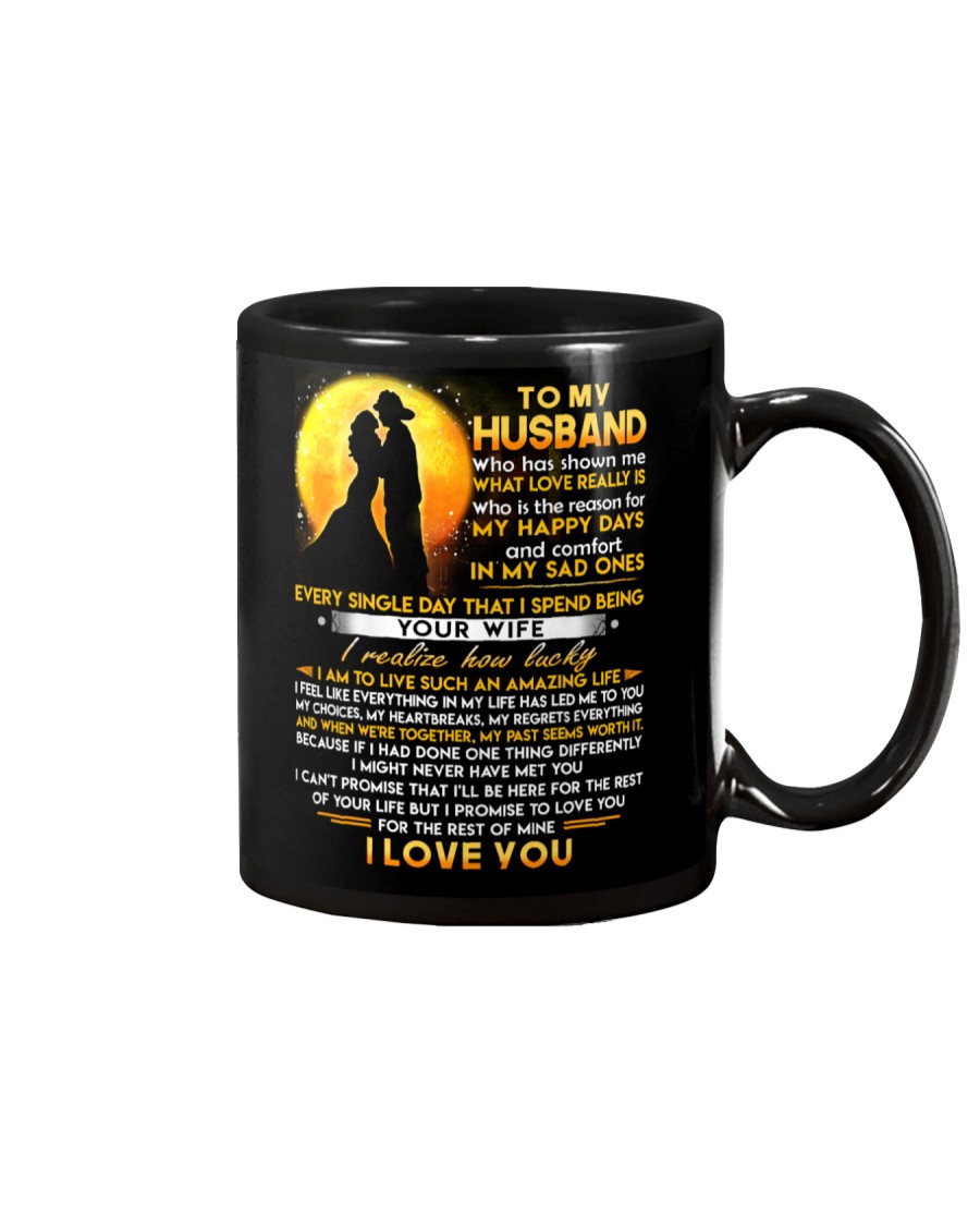 Firefighter Husband Lucky To Live Amazing Life Mug