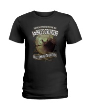 Tough To Be Asshole Girlfriend Wolf Ladies T-Shirt thumbnail