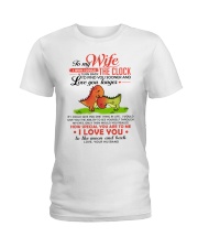 Dinosaur Wife Clock Ability Moon Ladies T-Shirt thumbnail
