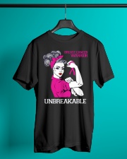 Breast Cancer Warrior Unbreakable Classic T-Shirt lifestyle-mens-crewneck-front-3