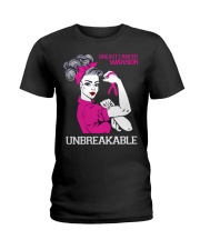 Breast Cancer Warrior Unbreakable Ladies T-Shirt thumbnail