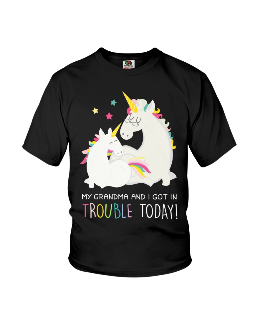 Unicorn Grandma And I Got In Trouble Today Youth T-Shirt
