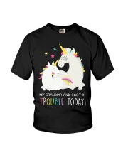 Unicorn Grandma And I Got In Trouble Today Youth T-Shirt front