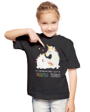 Unicorn Grandma And I Got In Trouble Today Youth T-Shirt lifestyle-youth-tshirt-front-2