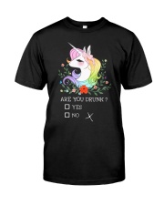 Unicorn Are You Drunk Classic T-Shirt front