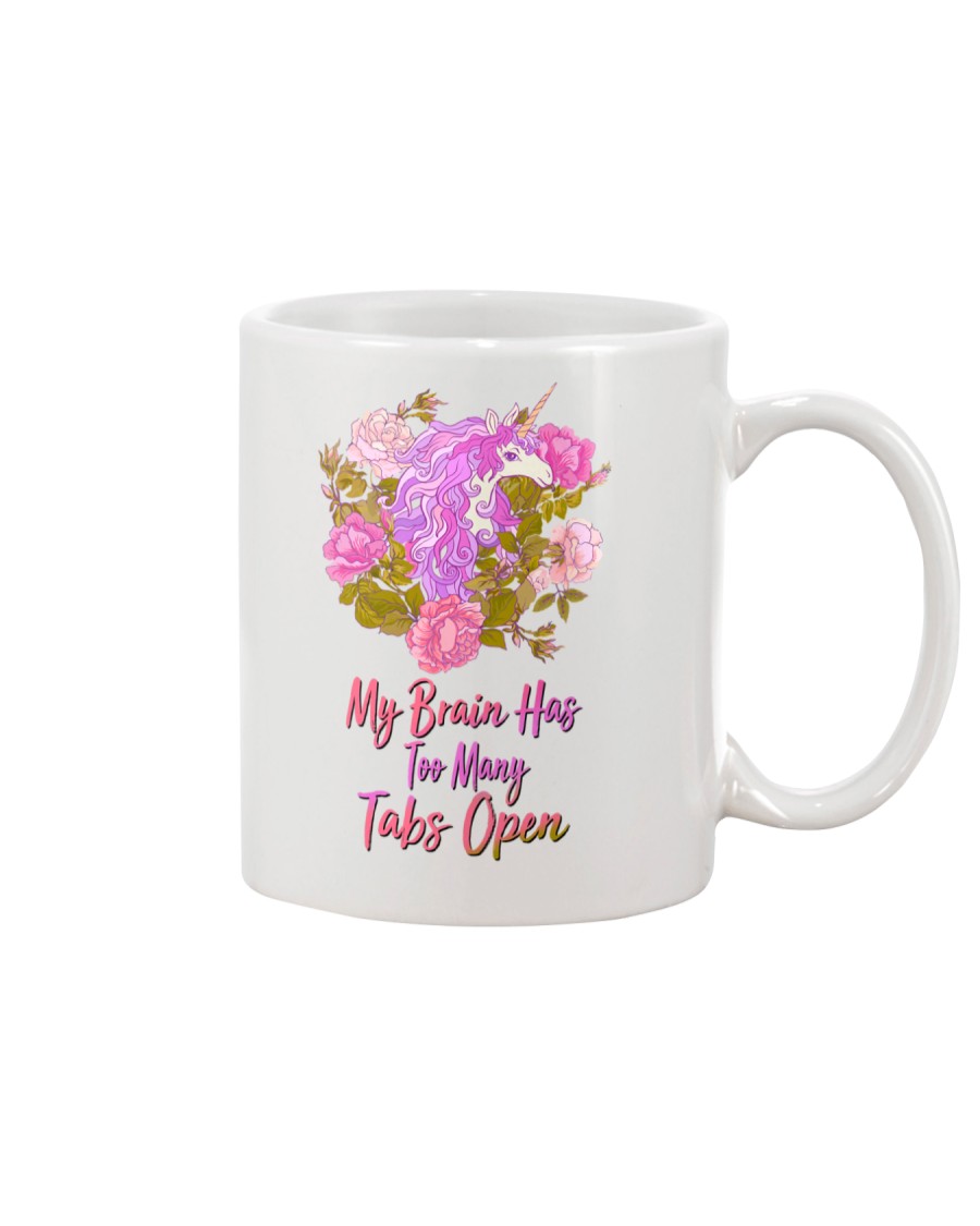 My Brain Has Too Many Tabs Open Unicorn Mug