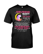 Unicorn Girlfriend Clock Ability Moon Classic T-Shirt thumbnail