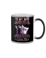 I Wish I Could Turn Back The Clock Cat Color Changing Mug thumbnail