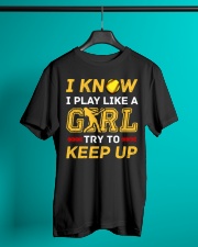 Softball play like a girl Classic T-Shirt lifestyle-mens-crewneck-front-3