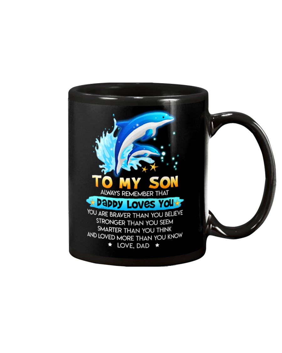 Dolphin Son Dad Daddy Loves Loves You Mug