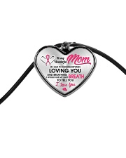 Breast Cancer Last Breath To Love You Cord Heart Necklace thumbnail