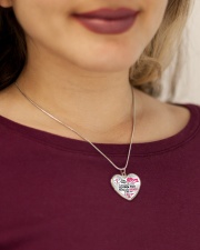 Breast Cancer Last Breath To Love You Metallic Heart Necklace aos-necklace-heart-metallic-lifestyle-1