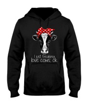 Farmer freaking love cows Hooded Sweatshirt thumbnail