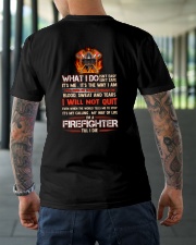 What I Do Isn't Easy Isn't Safe Firefighter Classic T-Shirt lifestyle-mens-crewneck-back-3