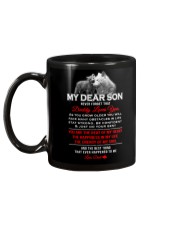 Wolf Viking Dad Son Stay Strong Mug back