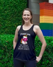 Unicorn Fitness Level Ladies Flowy Tank lifestyle-bellaflowy-tank-front-2