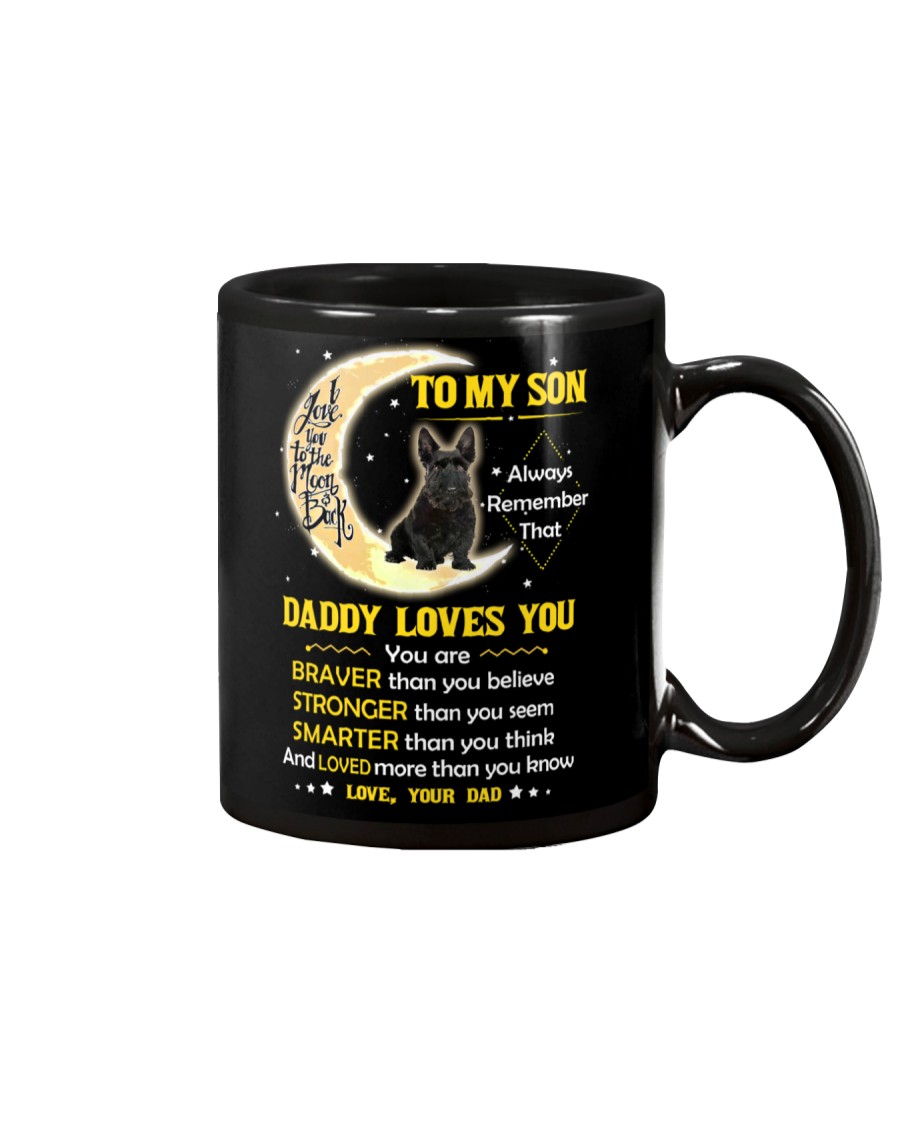 Scottish Terrier Son Dad Daddy Loves You Mug
