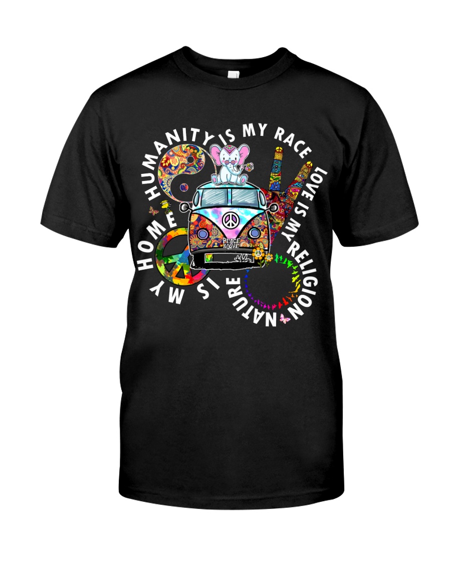 Humanity Is My Race Elephant Shirt Classic T-Shirt