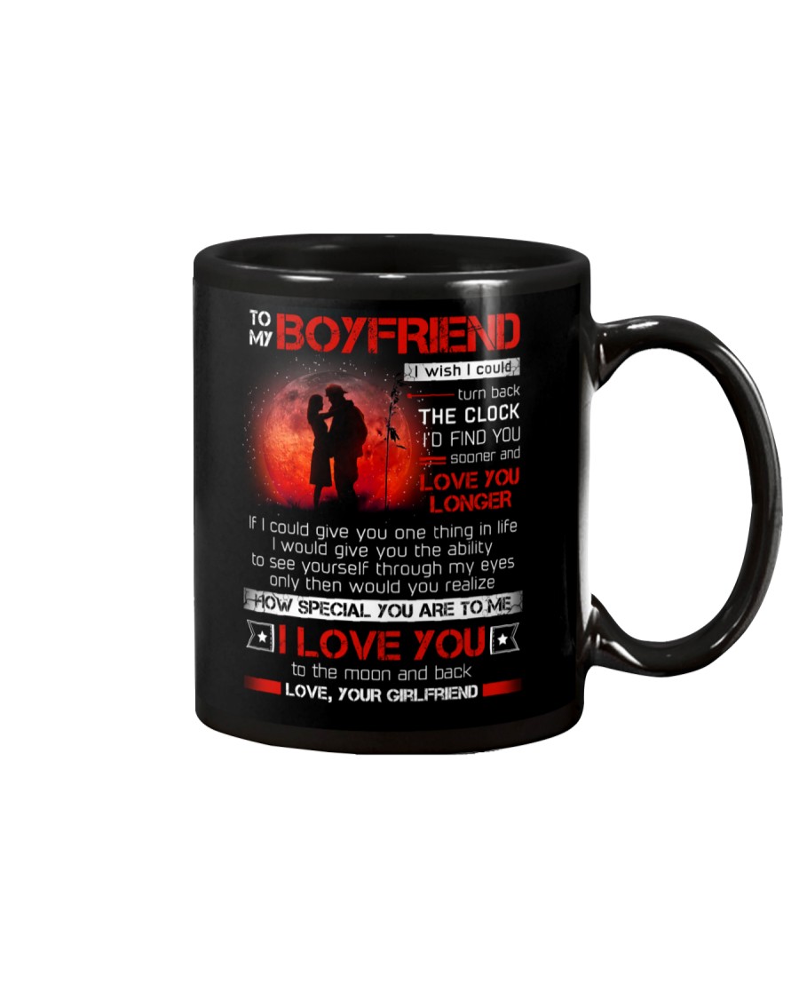 Firefighter Boyfriend Clock Ability Moon Mug