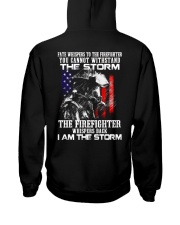 Firefighter whispers back Hooded Sweatshirt tile