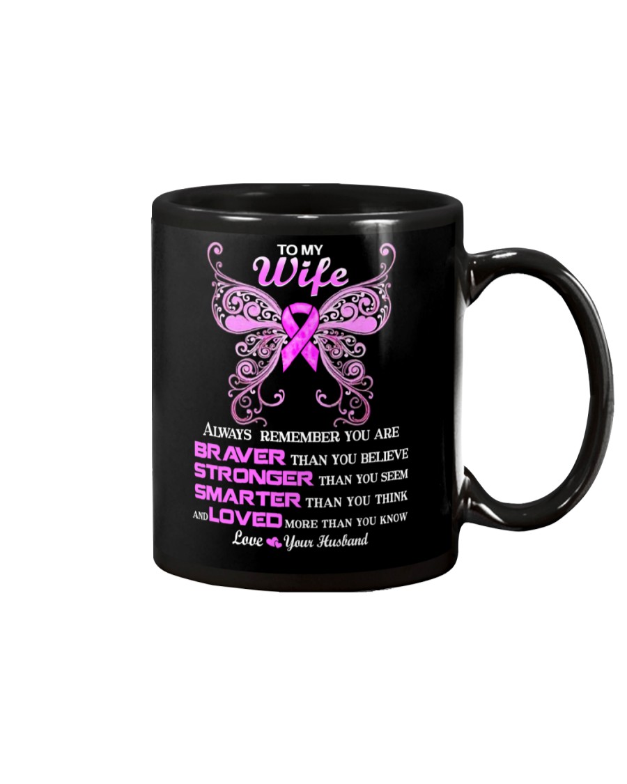 Breast Cancer Braver Stronger Smarter Mug