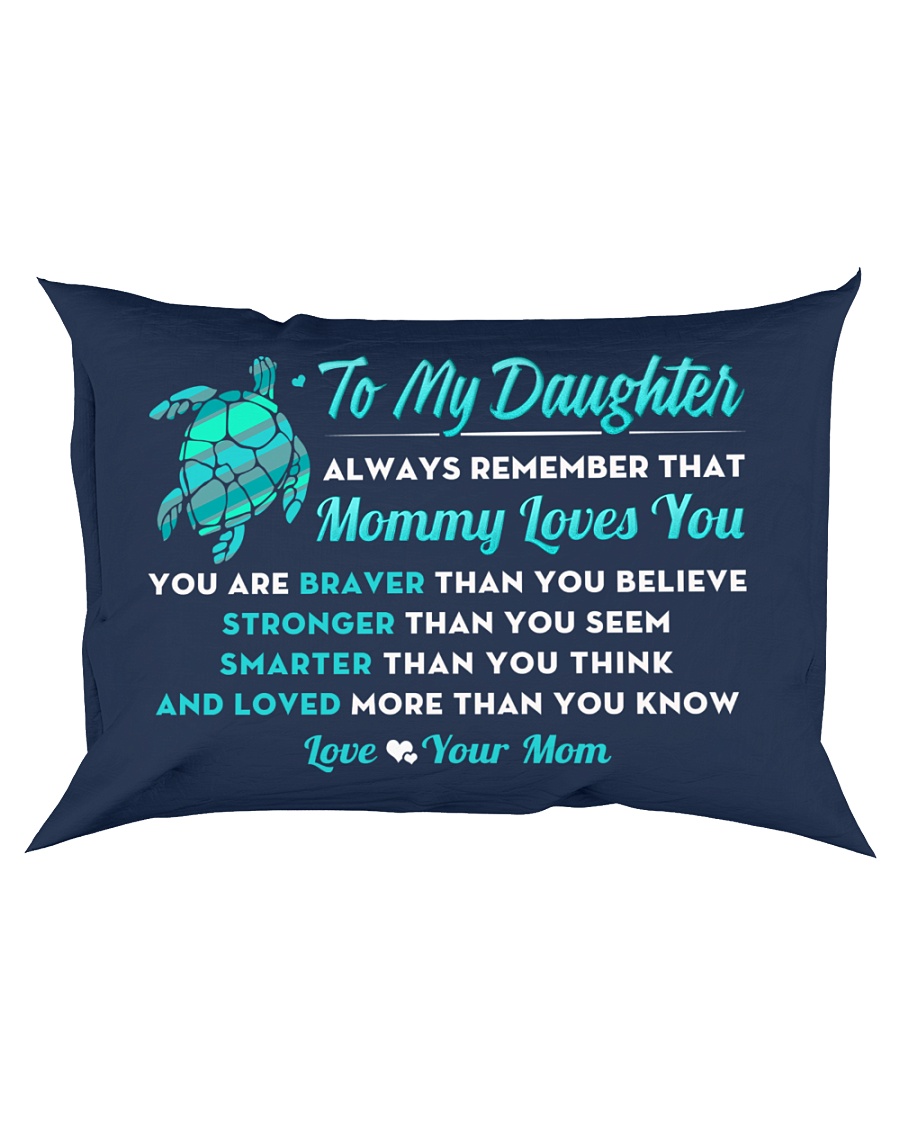 Turtle Mommy Loves You Daughter Rectangular Pillowcase